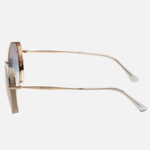 Jimmy Choo FELINE Gold Frame 58mm Sunglasses NWT - Picture 3 of 17